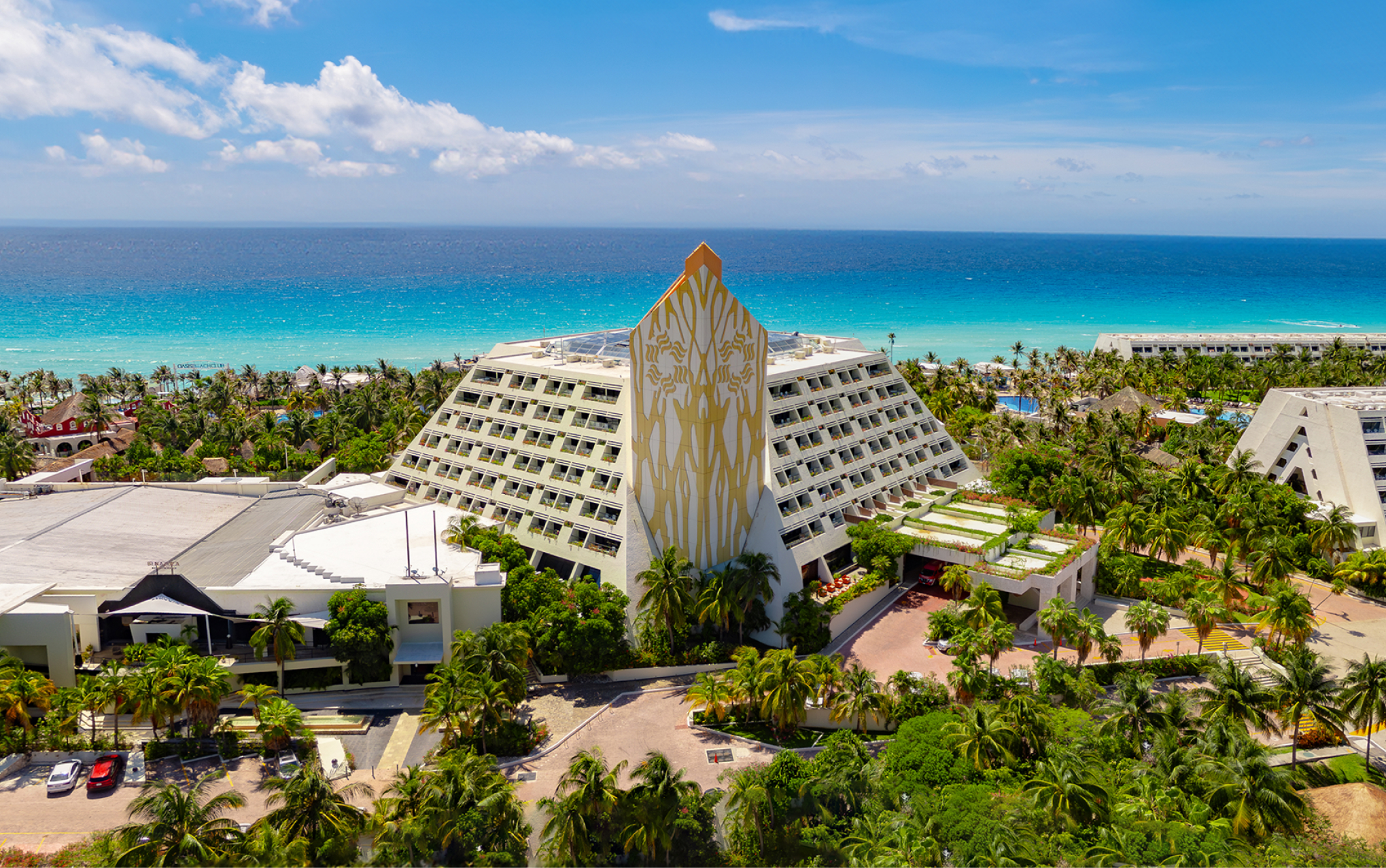 Aerial view of the hotel